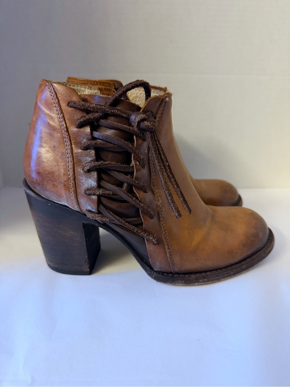 Freebird By Steven Brook Leather Booties With Heel Sz 7 Women’s